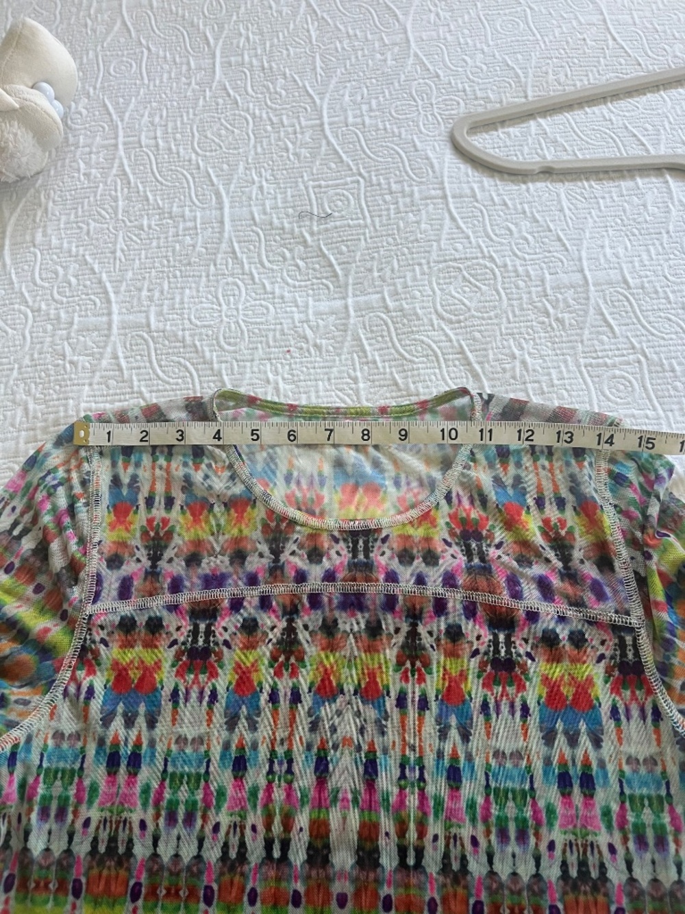 Natural Life Sloane Mesh Long Sleeve Top - Fuchsia Tie Die Sz Large - Picture 12 of 14